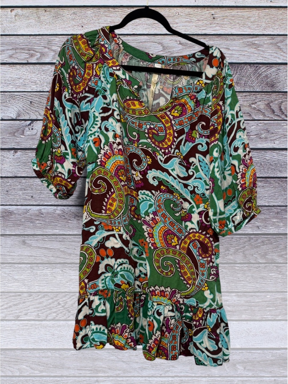 Uncle Frank Women's Medium Boho Paisley Print Dress Medium